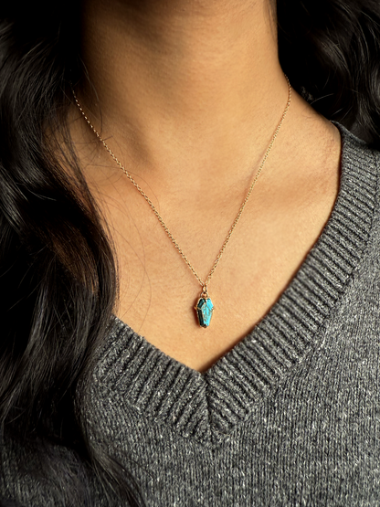 Lilith Turquoise Coffin Necklace